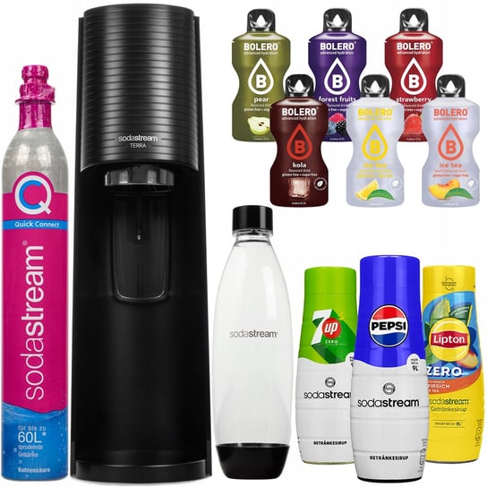 Saturator Do Wody Sodastream Terra + Syropy Pepsi Mirinda 7Up + Saszetki SodaStream