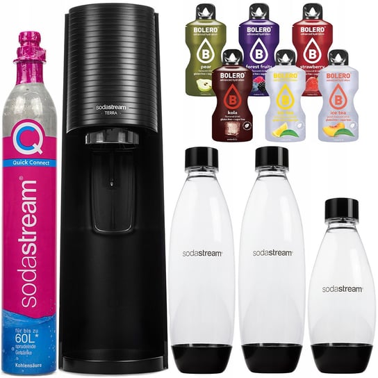 Saturator SodaStream Terra Black 3 butelki 0,5L zwykła + bolero SodaStream