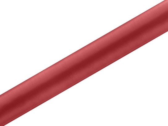 Satyna gładka, czerwona, 0,36 x 9 m PartyDeco