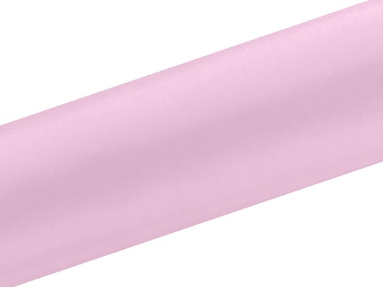 Satyna gładka, różowa, 0,16 x 9 m PartyDeco