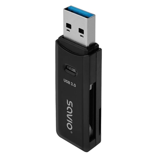 Savio, Czytnik Kart SD, USB 3.0 Ak-64, czarny SAVIO