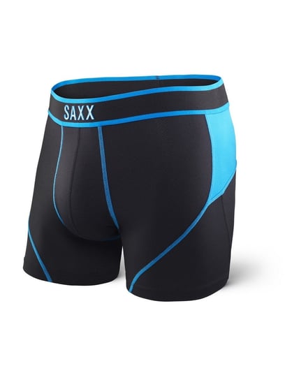 Saxx, Bokserki męskie, Kinetic Boxer, czarno-niebieski, rozmiar S SAXX