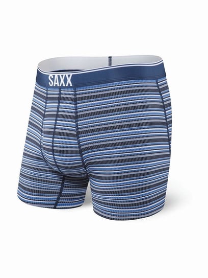 Saxx, Bokserki męskie, Quest Boxer Brief Fly Daybreak Stripe, niebieski, rozmiar S SAXX