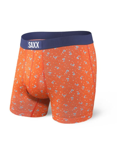 Saxx, Bokserki męskie, Ultra Boxer Bref Fly Orange PalmFetti, rozmiar L SAXX