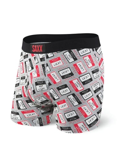 Saxx, Bokserki męskie, Ultra Boxer Brief Fly Grey Htr Name Tag, rozmiar S SAXX