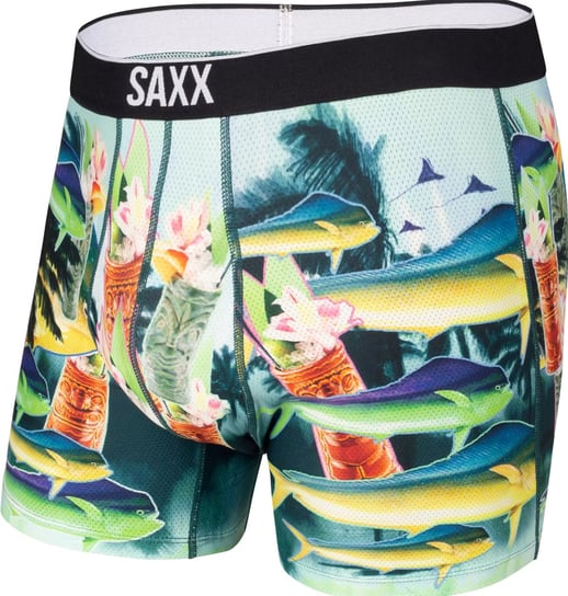 Saxx, Bokserki męskie, Volt Boxer Brief Blue Dorado Partay, rozmiar M SAXX