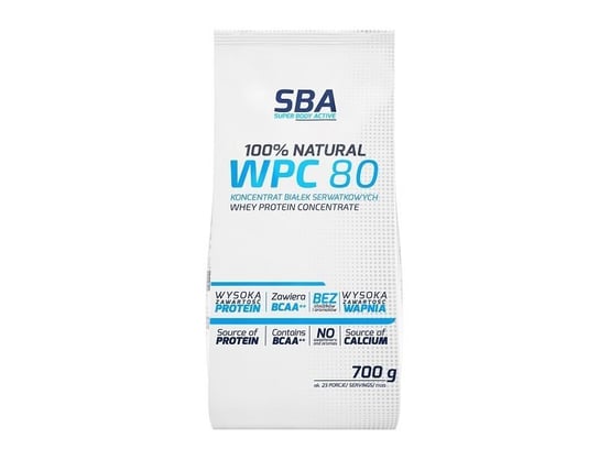 SBA, Koncentrat białek serwatkowych WPC 80, 700 g SBA