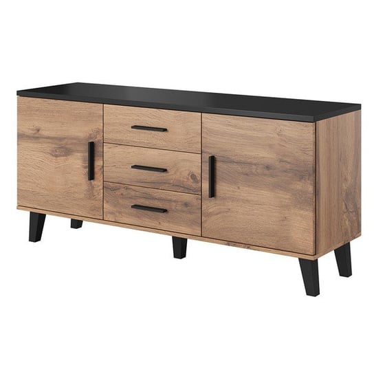 Scandinavian style sideboard Livorno 2D3D 150cm High Glossy Furniture