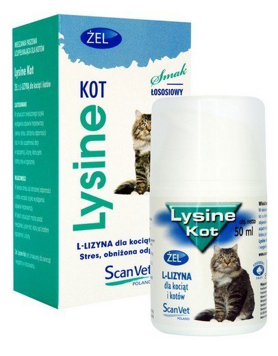 ScanVet Lysine kot żel - preparat z L-lizyną dla kotów i kociąt żel 50ml SCANVET
