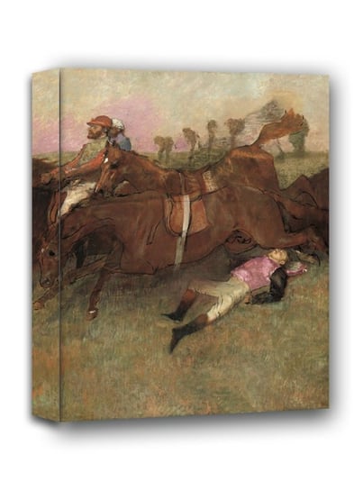 Scene from the Steeplechase The Fallen Jockey, Edgar Degas - obraz na płótnie 60x80 cm Galeria Plakatu