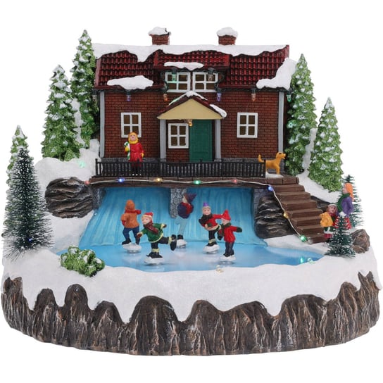 Scenka Świąteczna Village House, Ruchoma Z Diodami Led, 29 Cm Home Styling Collection