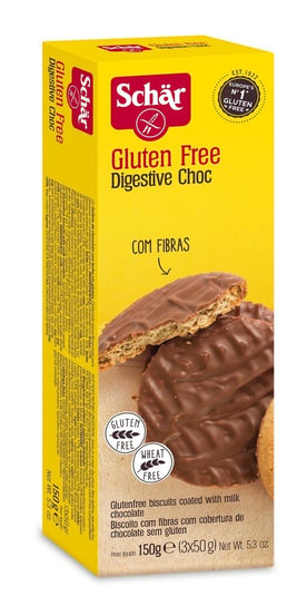 Schar Pełnoziarniste ciastka w polewie czekoladowej Digestive Choc bezglutenowe 150 g Inna marka