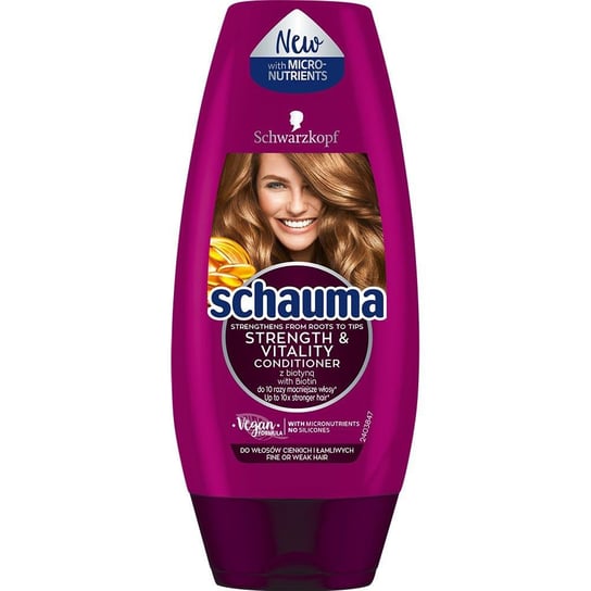 Schauma, Strength & Vitality, Odżywka do włosów cienkich i łamliwych, 250 ml Schauma
