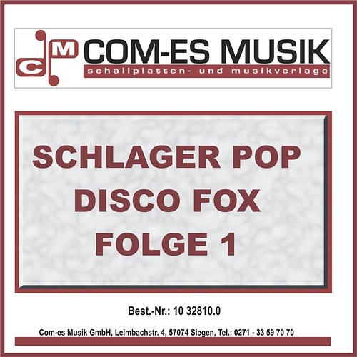 Schlager Pop Disco Fox, Folge 1 Various Artists