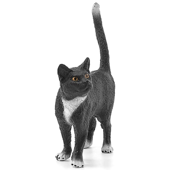 Schleich Farm World - Czarny kot stojący, figurka dla dzieci 3+ Schleich