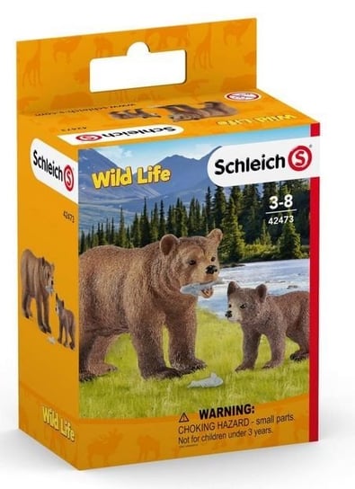 Schleich, Figurka kolekcjonerska, Matka Grizzly z małym niedźwiedziem Schleich