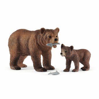 Schleich, figurka, Matka Grizzly Z Małym Niedźwiedziem, 42473 Schleich