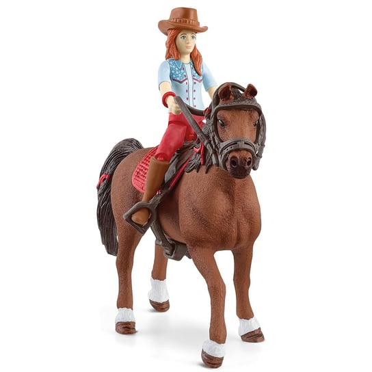Schleich Horse Club - Figurka Hannah i Cayenne koń, zestaw figurek dla dzieci 5+ Schleich