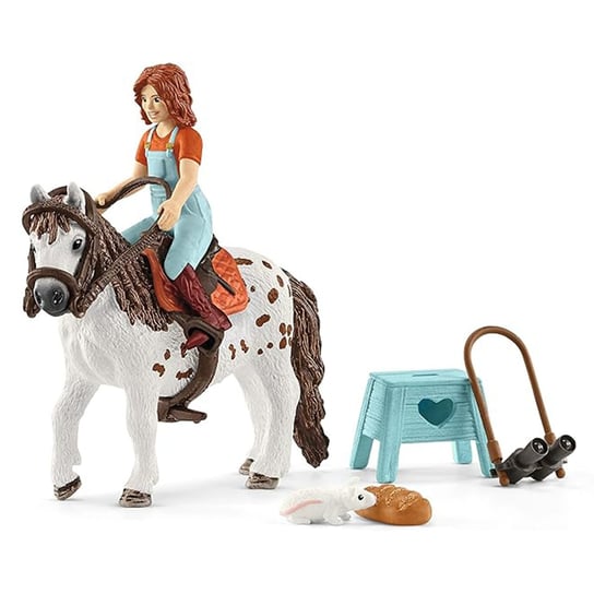 Schleich Horse Club - figurka Mia i Spotty kucyk, zestaw figurek dla dzieci 5+ Schleich