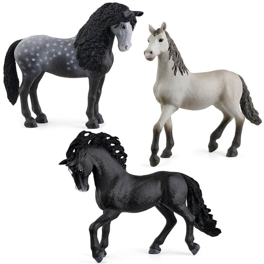 Schleich Horse Club - Zestaw figurek hiszpańskie konie, figurki zwierząt dla dzieci 3 szt. Schleich