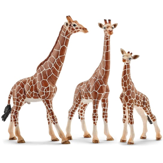 Schleich Wild Life - Zestaw figurek rodzina żyraf, figurki zwierząt dla dzieci 3 szt. Schleich