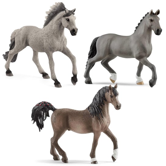 Schleich - Zestaw figurek koni, figurki zwierząt dla dzieci 3 szt. Schleich