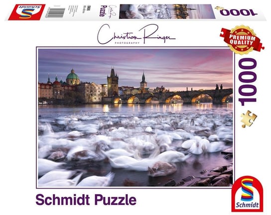 Schmidt, puzzle, Christian Ringer Praskie łabędzie, 1000 el. Schmidt