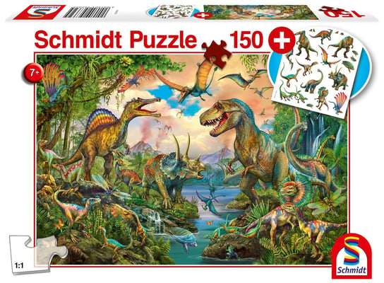 Schmidt, puzzle, Dinozaury z tatuażami, 150 el. Schmidt
