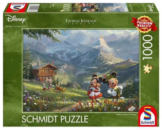 Schmidt, puzzle, Disney, Myszka Miki&Minnie w Alpach, 1000 el. Schmidt