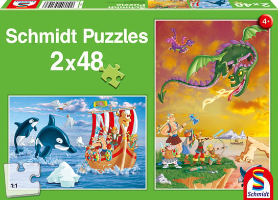 Schmidt, puzzle, Disney, Zaplątani / Mała Syrenka, 2x48 el. Schmidt