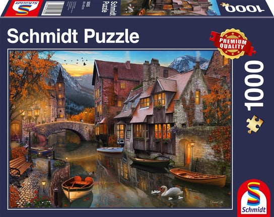 Schmidt, puzzle, Domy przy wodnym kanale, 1000 el. Schmidt