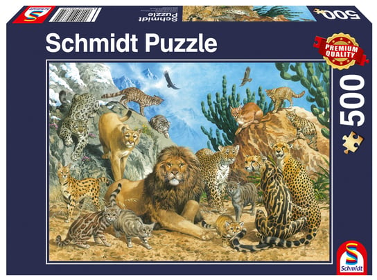 Schmidt, puzzle, Duże koty, 500 el. Schmidt