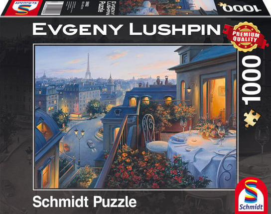 Schmidt, puzzle, Evgeny Lushpin, Romantyczny wieczór w Paryżu, 1000 el. Schmidt