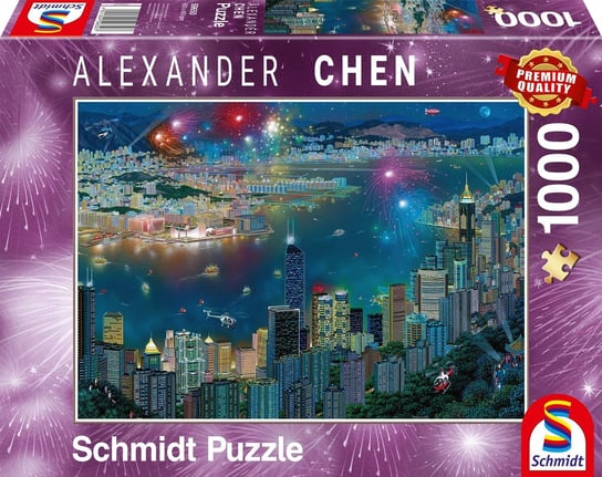 Schmidt, puzzle, Fajerwerki nad Hongkongiem, 1000 el. Schmidt