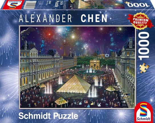 Schmidt, puzzle, Fajerwerki nad Luwrem, 1000 el. Schmidt