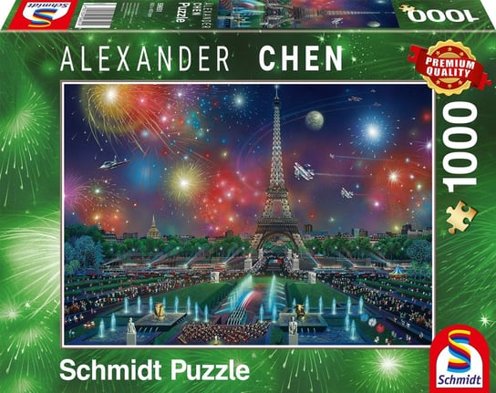 Schmidt, puzzle, Fajerwerki nad Wieżą Eiffla, 1000 el. Schmidt