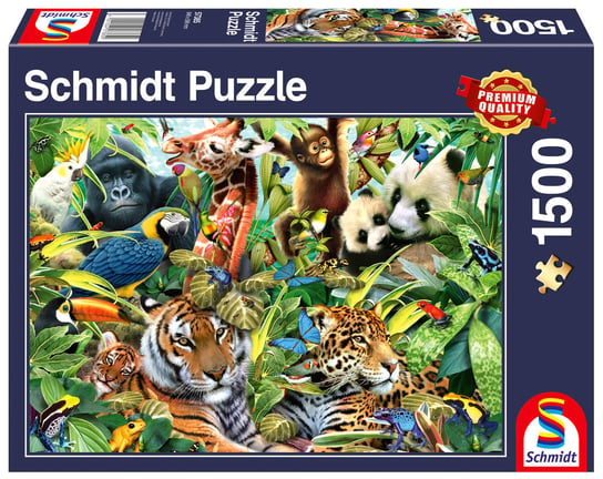 Schmidt, puzzle, Kolorowy świat zwierząt, 1500 el. Schmidt