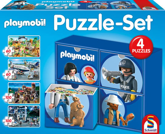 Schmidt, puzzle, Playmobil, 2x60/2x100 el. Schmidt