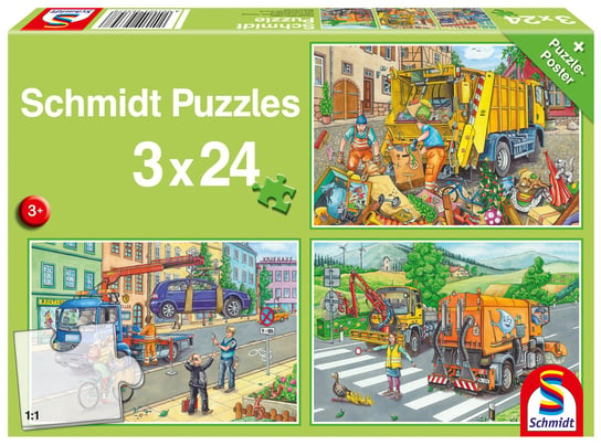 Schmidt, puzzle, Pojazdy komunalne, 3x24 el. Schmidt
