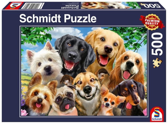 Schmidt, puzzle, Psy Robią Selfie, 500 el. Schmidt