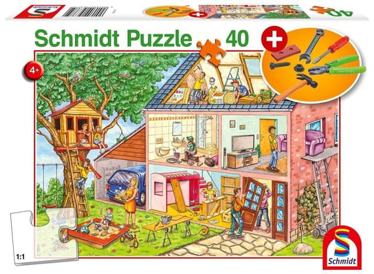 Schmidt, puzzle, Remont domu + narzędzia, 40 el. Schmidt