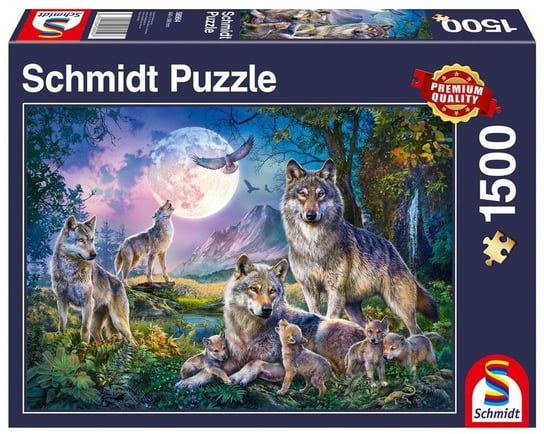 Schmidt, puzzle, Rodzina wilków, 1500 el. Schmidt