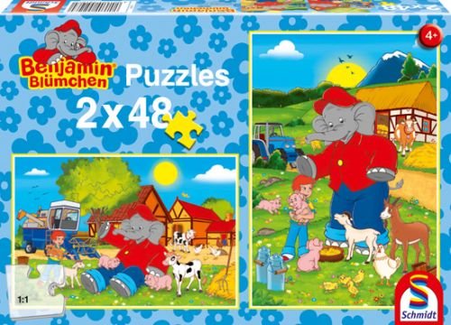 Schmidt, puzzle, Słoń Benjamin, 2x48 el. Schmidt