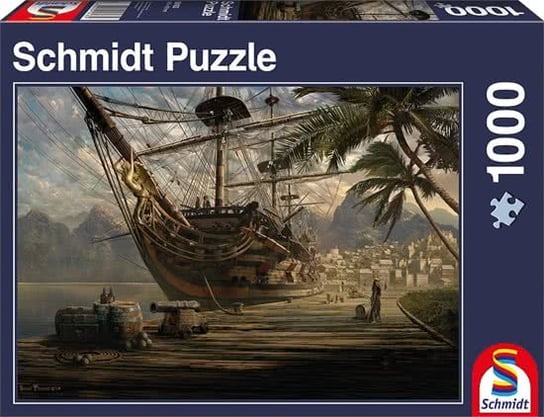 Schmidt, puzzle,Statek w porcie, 1000 el. Schmidt