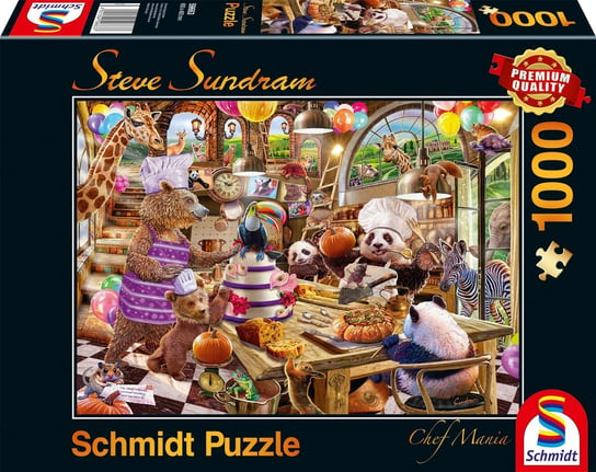Schmidt, puzzle, Steve Sundram Zwierzaki W Kuchni (chef Mania), 1000 el. Schmidt