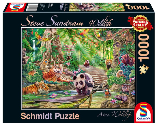 Schmidt, puzzle, Steve Sundram, Zwierzęta Azji, 1000 el. Schmidt