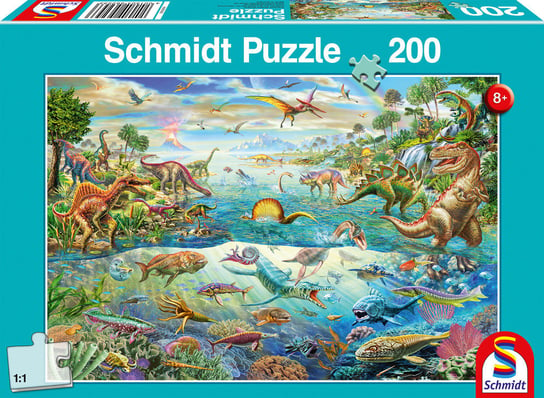 Schmidt, puzzle, Świat dinozaurów, 200 el. Schmidt