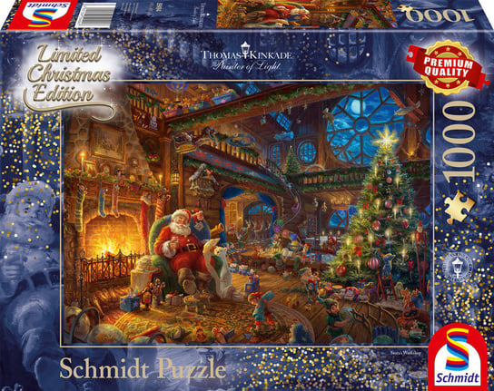 Schmidt, puzzle, Święty Mikołaj i jego elfy, 1000 el. Schmidt