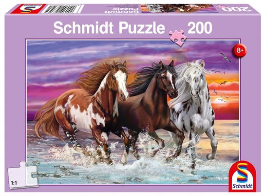 Schmidt, puzzle, Trzy Dzikie Konie, 200 el. Schmidt