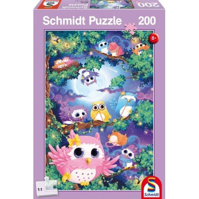 Schmidt, puzzle, W lesie pełnym sów, 200 el. Schmidt